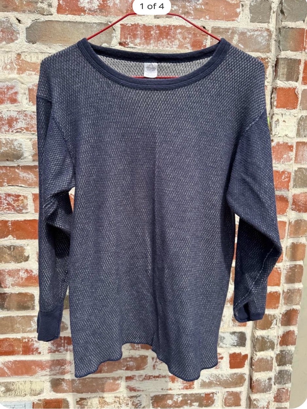 Vintage Morgan Mills Performance Wear Thermal Shirt Size L 42-44 (Modern M)